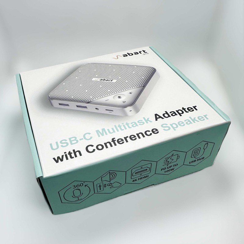 Wielofunkcyjny głośnik konferencyjny AB-SPK1 2x USB-A + 4K HDMI + 100W PD + Audio mini Jack