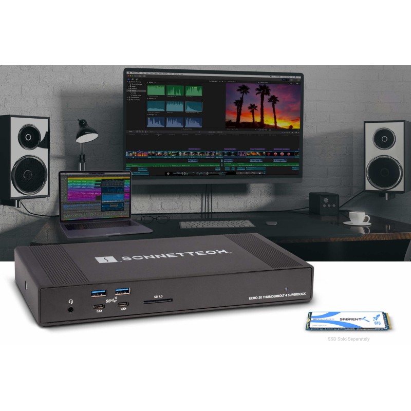 Sonnet Echo 20 Thunderbolt 4 SuperDock 4TB M.2 SSD NVMe 20 portów 100W