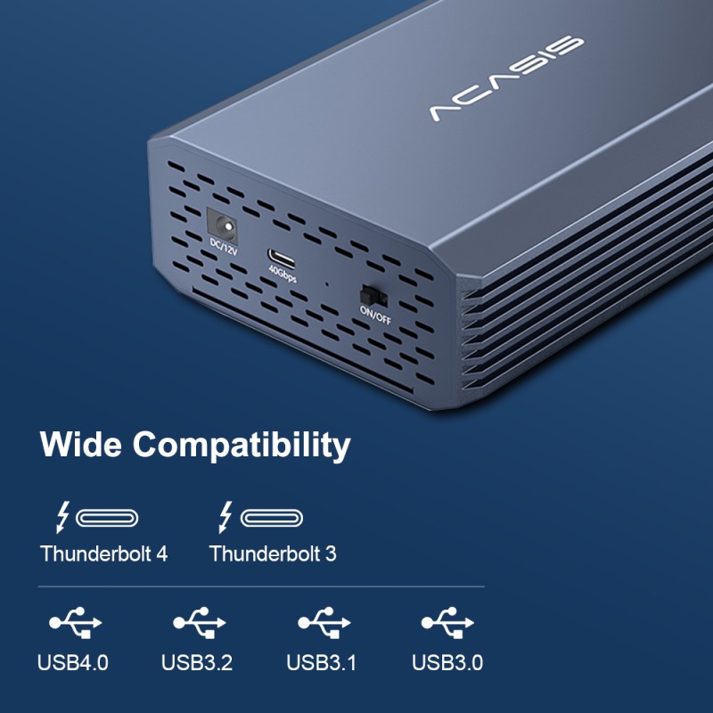 ACASIS kieszeń na dysk 2,5\" U.2 | U.3 NVMe SSD Thunderbolt 4 | USB-C 40 Gb/s