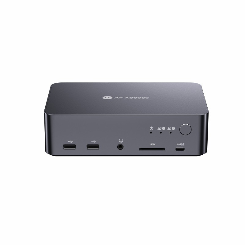 iDock C20 USB-C KVM Switch Docking Station dla 2 laptopów, 4K Dual Monitor Design