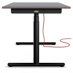 Eliot Original Black biurko z blatem Fenix Grigio
