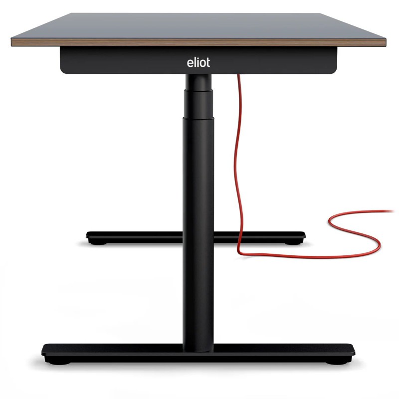 Eliot Original Black biurko z blatem Fenix Grigio