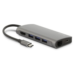 LMP USB-C 3.1 mini Dock 1xHDMI 3xUSB-A 1xRJ45 1GbE 1xUSB-C 60W SDcard HDCP