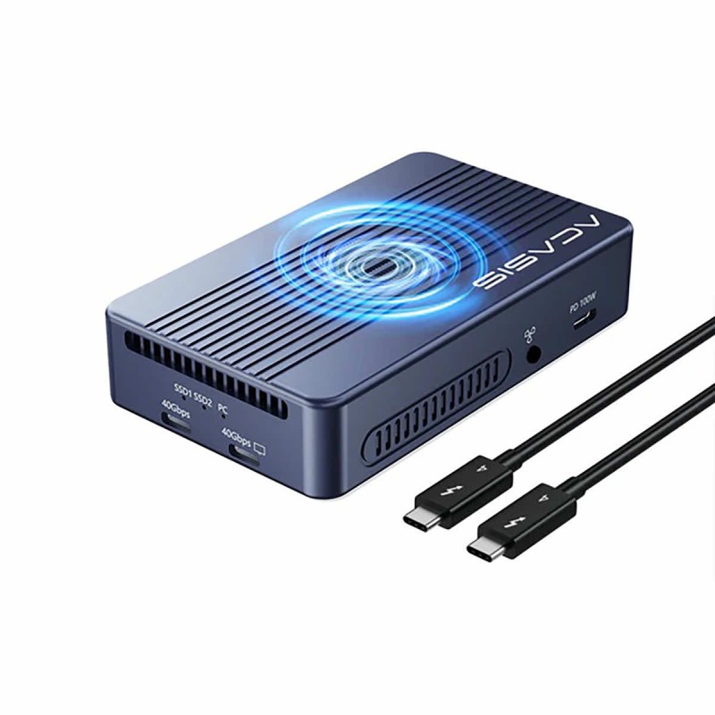 Abart Pro Sonic Dual - drive enclosure - HUB - 2x NVMe M.2 SSD PCIe USB4 Thunderbolt 40 Gb/s HDMI USB-C 40 Gb/s USB-A 10 Gb/s