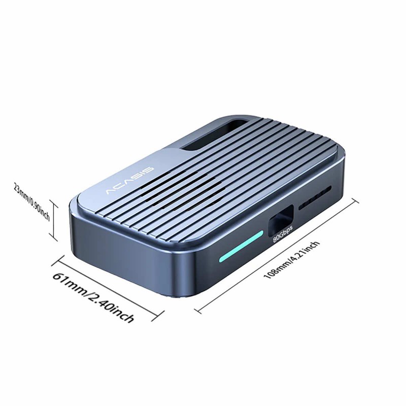 Acasis 80Gbps M.2 NVMe SSD Enclosure Compatible with Thunderbolt 5 Thunderbolt 4 and 3 USB4 up to 6000MB/s