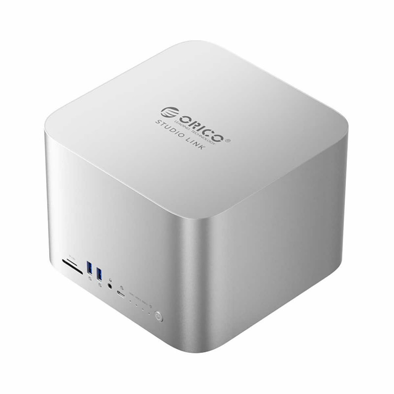 Orico StudioLink MC35M docking station 13-w-1 10Gb/s 1x M.2 2xSATA RAID DisplayLink USB-A USB-C SD/TF Jack Combo HDMI DP
