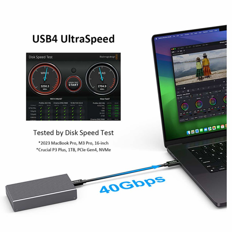 LMP 4TB SSD M.2 NVMe PCIe Thunderbolt 4 USB4 Thunderbolt 3 drive 40Gbps up to 3500MB/s