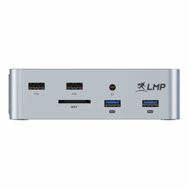 LMP SuperDock 2 15 portowa stacja dokująca USB4 | Thunderbolt 40 Gb/s 2x HDMI DP USB-A 10Gb/s RJ45 2,5 GbE Jack audio SDReader