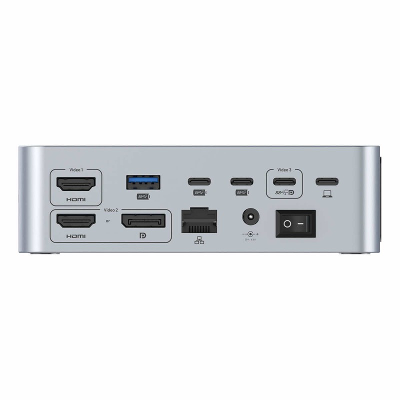 LMP SuperDock 2 15 portowa stacja dokująca USB4 | Thunderbolt 40 Gb/s 2x HDMI DP USB-A 10Gb/s RJ45 2,5 GbE Jack audio SDReader