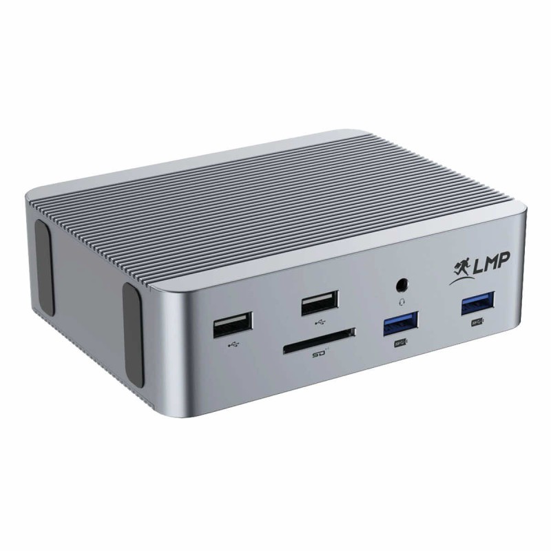 LMP SuperDock 2 15 portowa stacja dokująca USB4 | Thunderbolt 40 Gb/s 2x HDMI DP USB-A 10Gb/s RJ45 2,5 GbE Jack audio SDReader