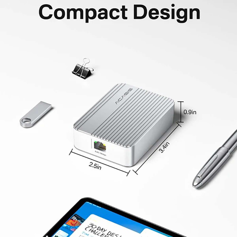 Acasis 10 Gigabit Ethernet Adapter Compatible with Thunderbolt 5/4/3 and USB4