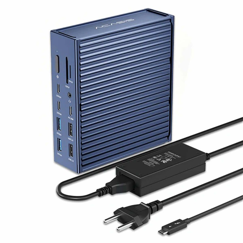 Stacja dokująca Acasis Thunderbolt 4 40Gbps 21 portów USB-C, USB-A, HDMI, LAN 2,5 GbE, microSD, SD, minijack