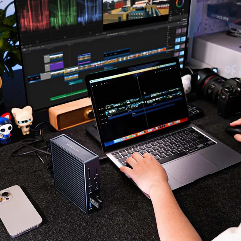 Acasis 21 Ports 40Gbps Thunderbolt 4 Docking Station USB-C, USB-A, LAN 2,5GbE, HDMI, minijack, microSD, SD