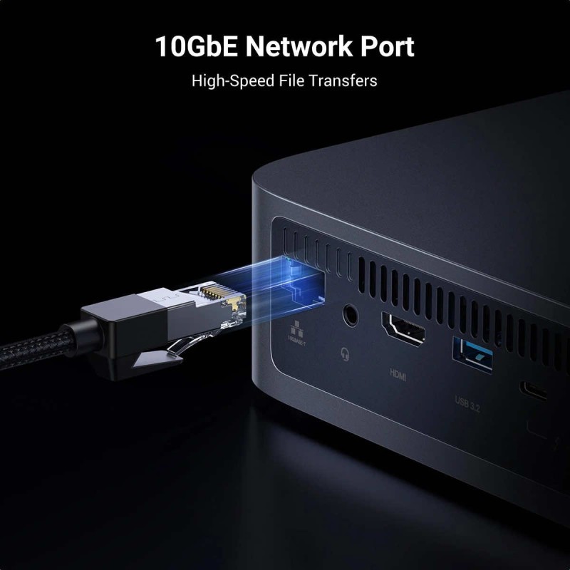 UGREEN NASync DXP480T Plus 4TB NAS 4x M.2 SSD NVMe PCIe 10GbE 2x Thunderbolt HDMI USB-A