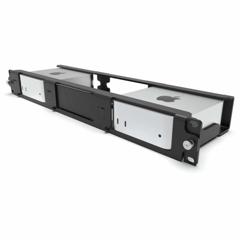 Stelaż MacRack Mac mini 2024+ Rack 19″ 2U na 1-3 Apple Mac mini 2024+