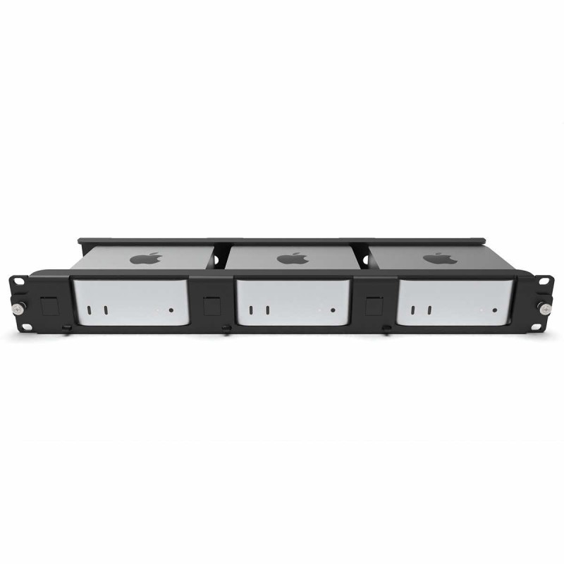 Rack mount MacRack Mac mini 2024+ Rack 19″ 2U for 1-3 Apple Mac mini 2024+