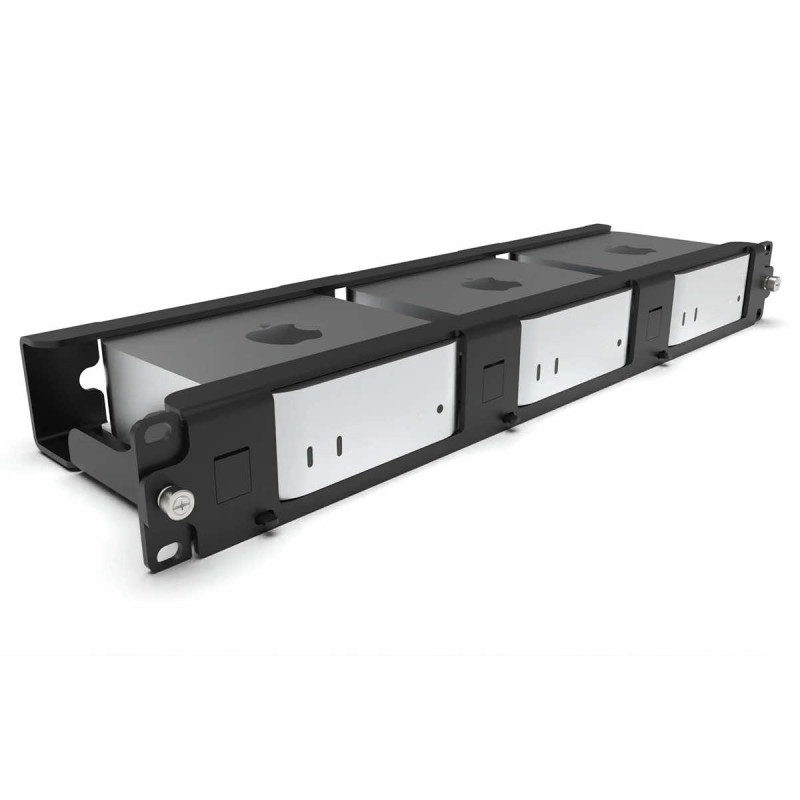 Rack mount MacRack Mac mini 2024+ Rack 19″ 2U for 1-3 Apple Mac mini 2024+