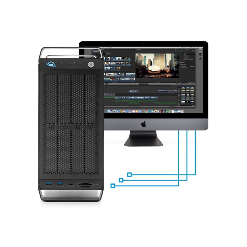 OWC ThunderBay Flex 8 Thunderbolt 3 PCIe SoftRaid XT 96TB