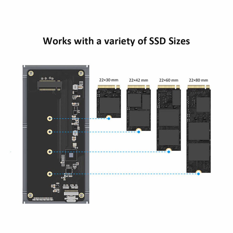 Abart Pro Sonic kieszeń na dysk SSD M.2 NVMe PCIe Thunderbolt 4 USB4 Thunderbolt 3 40Gb/s do 3500MB/s