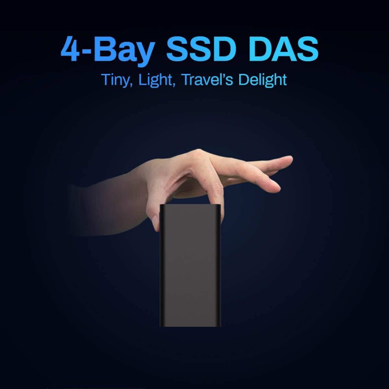 TerraMaster D4 SSD 4x M.2 SSD NVMe Thunderbolt, USB-C 40 Gb/s do 32TB without SSDs