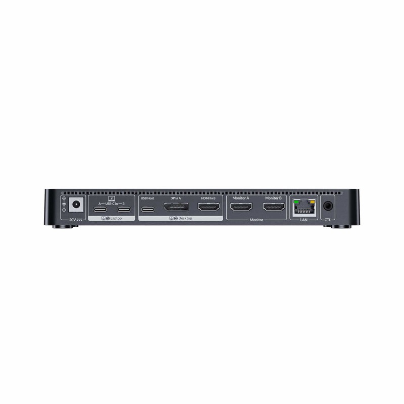 iDock M10 KVM Switch Docking Station for MacBook and PC 2x 4K HDMI 1x Laptop + 1x Desktop, 100W Charging, 10-in-1 USB-C Dock