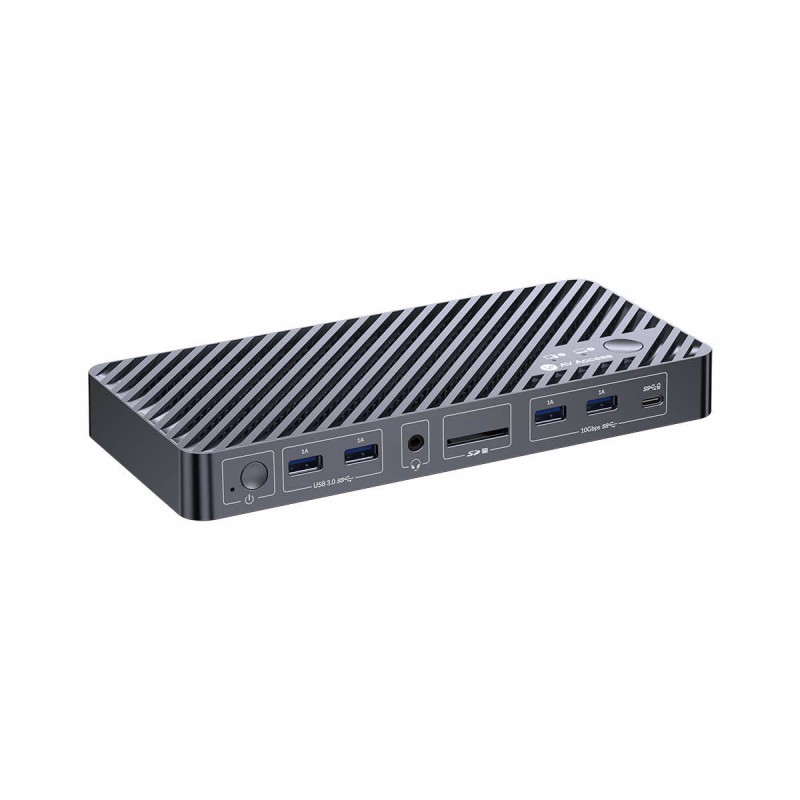 iDock M10 KVM Switch Docking Station for MacBook and PC 2x 4K HDMI 1x Laptop + 1x Desktop, 100W Charging, 10-in-1 USB-C Dock