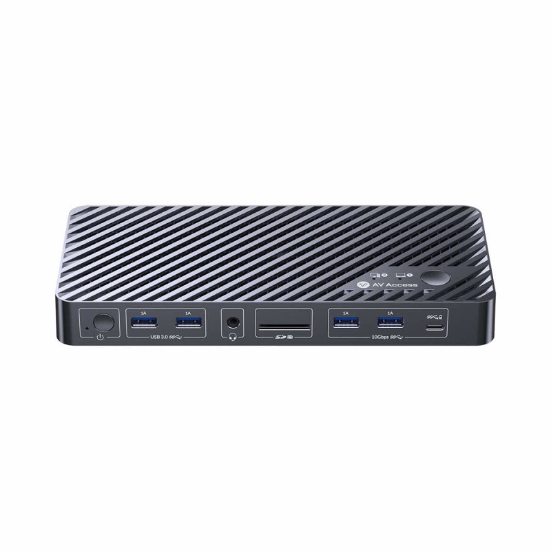iDock M10 KVM Switch Docking Station for MacBook and PC 2x 4K HDMI 1x Laptop + 1x Desktop, 100W Charging, 10-in-1 USB-C Dock