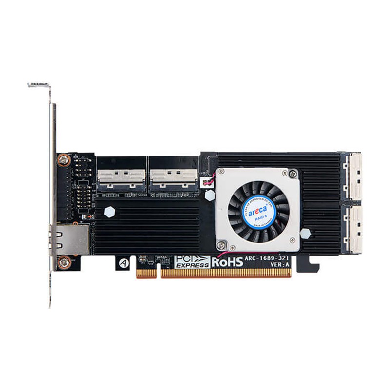 Areca ARC-1689-32I up to 32x SSD NVMe Connection PCIe 5.0 Hardware RAID adapter