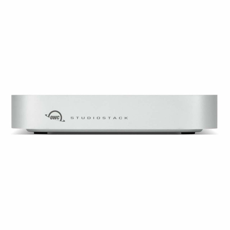 OWC StudioStack Thunderbolt 5 hub z zatokami na dyski SSD NVMe M.2 i HDD/SSD SATA 3,5\"