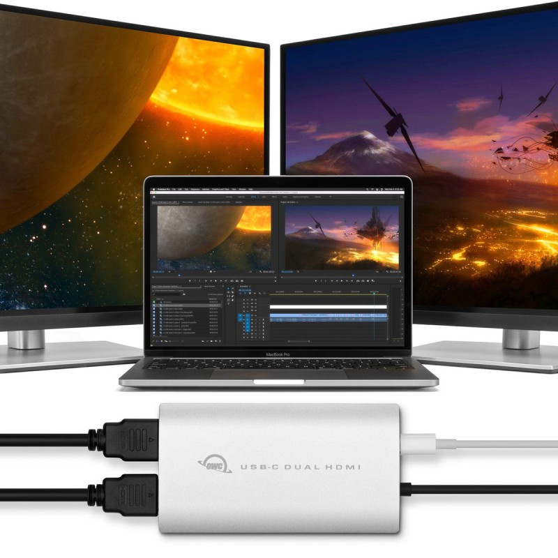 OWC USB-C Dual HDMI 4K Display Adapter DisplayLink