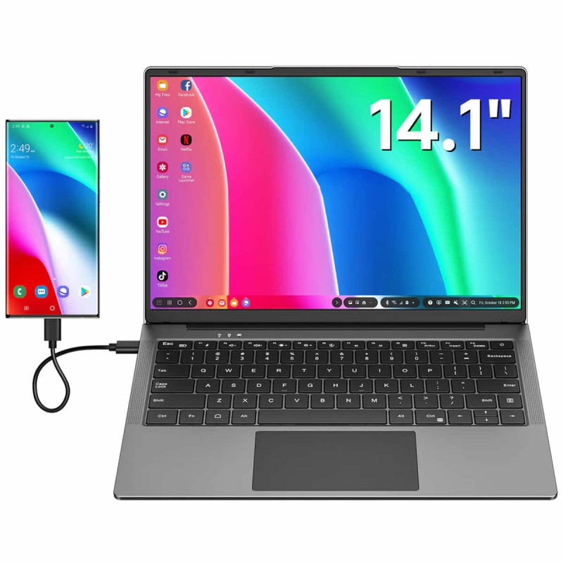 14,1-calowy przenośny monitor IPS Dopesplay 1200p HDR z klawiaturą i wbudowanym akumulatorem 5000 mAh