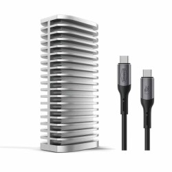 TerraMaster D1 SSD PRO Thunderbolt 5 enclosure for 1x M.2 SSD NVMe drive up to 80 Gb/s compatible with USB-C