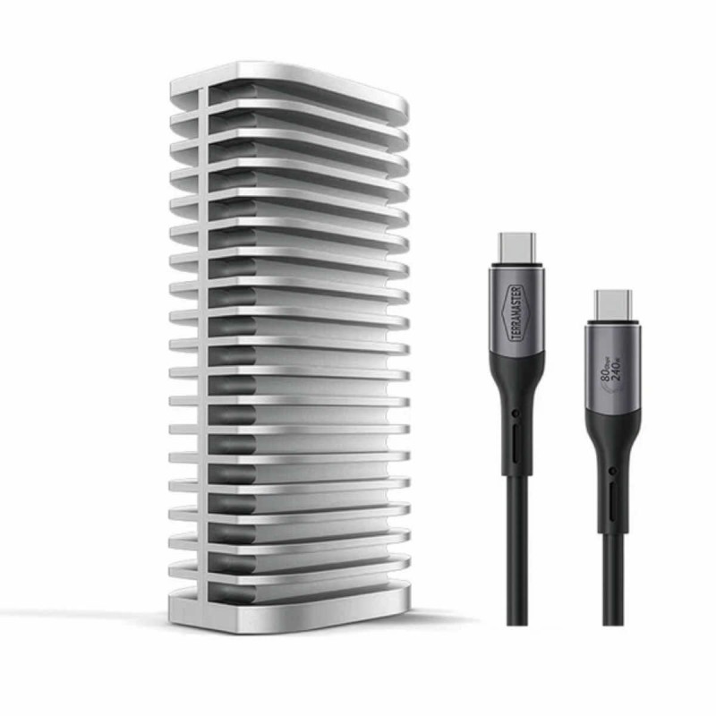 TerraMaster D1 SSD PRO kieszeń Thunderbolt 5 na 1x dysk M.2 SSD NVMe do 80 Gb/s kompatybilna z USB-C