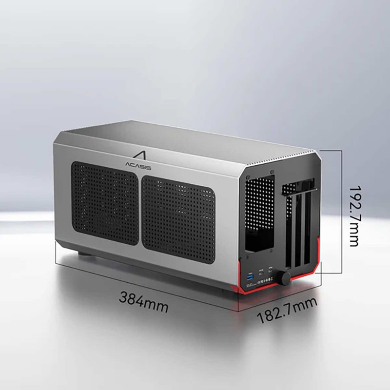 Acasis eGPU Dock 40Gb/s External Box for 1x PCIe 3.0 x16 to Thunderbolt | USB4 with USB-A 10Gb/s | with SFX 650W Power Supply