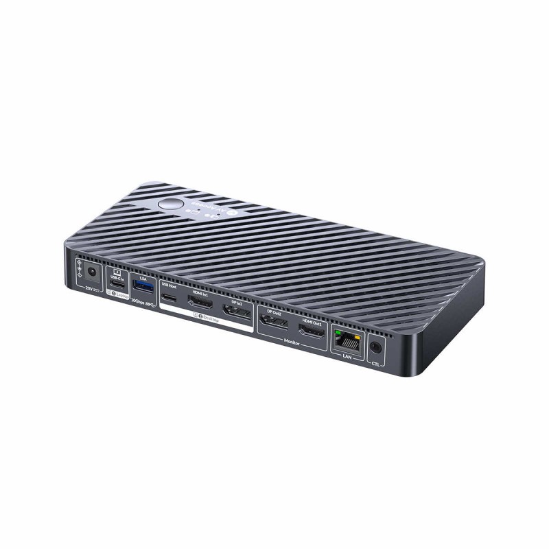 iDock B10 USB-C KVM Switch Docking Station 1 Laptop & 1 Desktop, 8K@60Hz Dual Monitors, 100W PD, USB 3.2, 1GbE