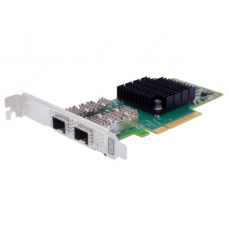 ATTO FastFrame N422 Dual Channel 25GbE x16 PCIe 3.0 2xSFP28